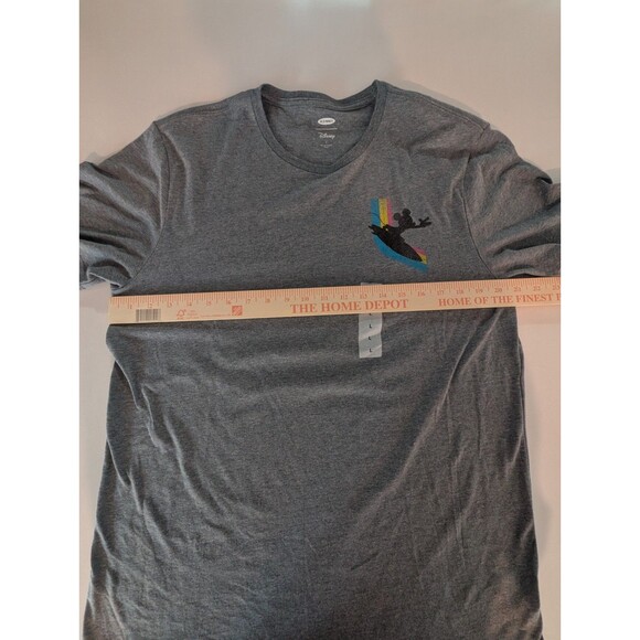 Disney Old Navy Mickey Mouse Surfing T Shirt Adult Large Gray New With Tags - Picture 13 of 16